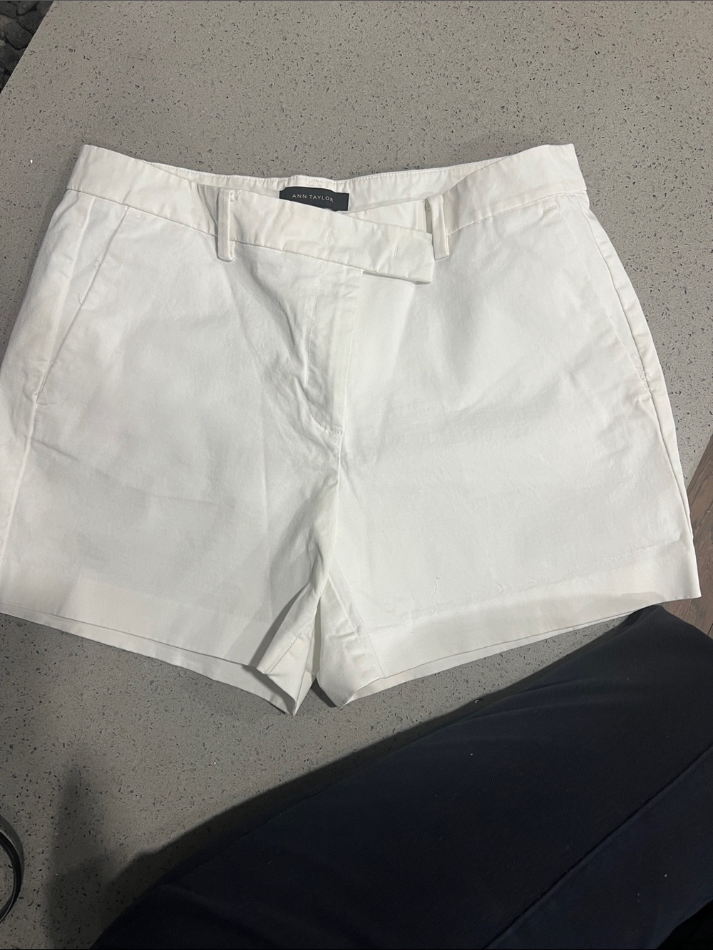 Ann Taylor White Tailored Shorts